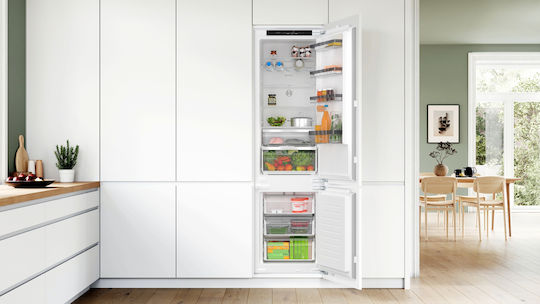 Bosch Combină frigorifică încorporată 290lt NoFrost Î193.5xL55.8xA54.8cm. Alb KIN96VFD0