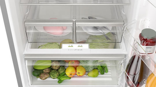 Pitsos Kühl-Gefrierkombination 508Es Total NoFrost H193xB70xT80cm. Inox PKNB56XIDQ