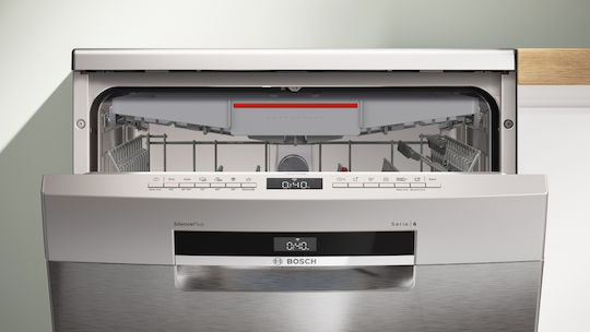 Bosch Ελεύθερο Πλυντήριο Πιάτων με Wi-Fi για 14 Σερβίτσια Extra Clean Π60xY84.5εκ. Inox