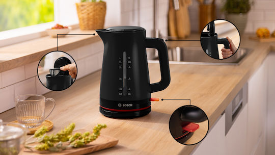 Bosch MyMoment Електрическа Кана 1.7л 2400W Черна
