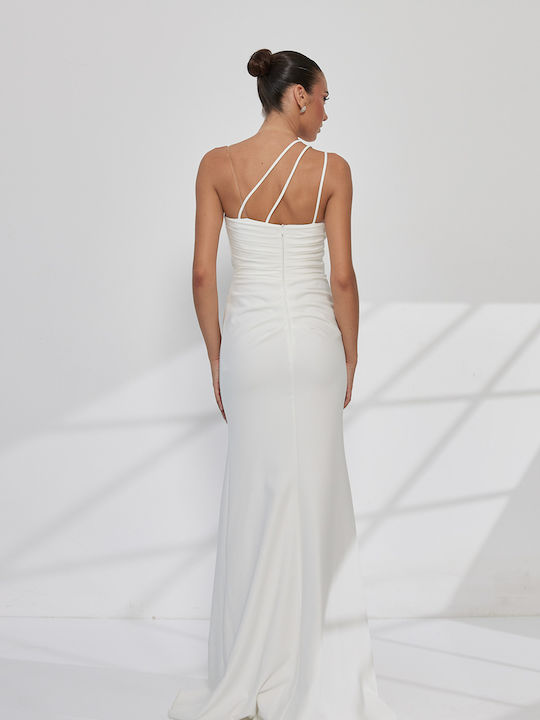 Maxi Wedding Dress Long One Shoulder