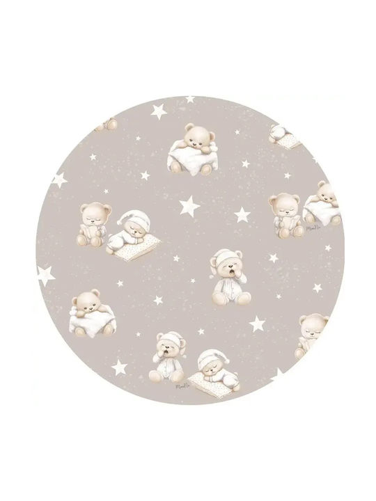 MimiNu Lenjerie De Patut Bebe Pentru Patut Din Bumbac Cu Cauciuc Bej 76x43cm
