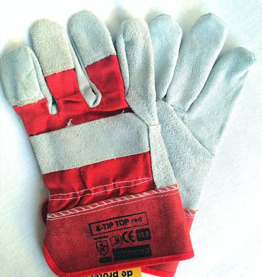 Procera Welding Work Gloves Red Leather