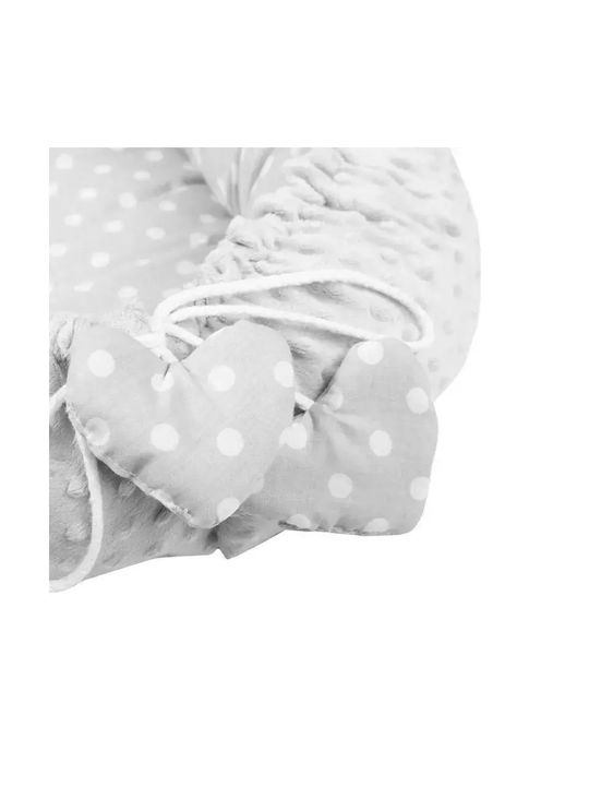 New Baby Baby- und Kinderkissen Nest Minky Heart Grau