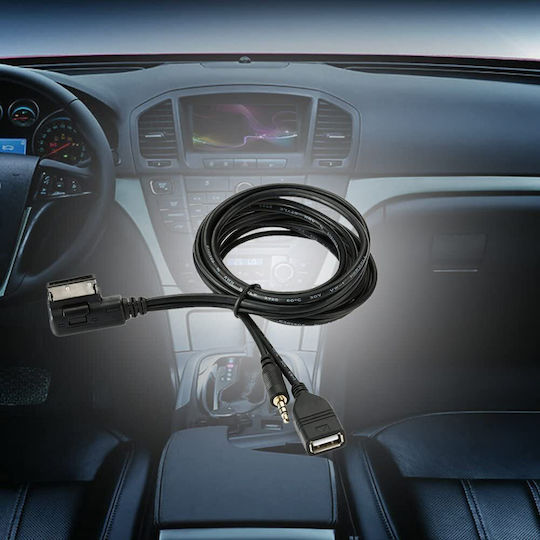 Cablu adaptor Ami Mmi Usb Aux Jack 3.5 Mm Audi A3 S4 A5 S5 A6 S6 A7 A8 Q5 Q7 R8 Seat Skoda Vw