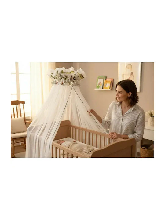 Qmini Plasă Impotriva Țânțarilor Bebe Din Tulle Cu Suport De Bază Multicolor 400x170cm