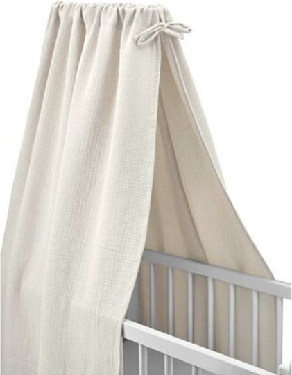Qmini Cotton Beige Crib Mosquito Net 145x200cm