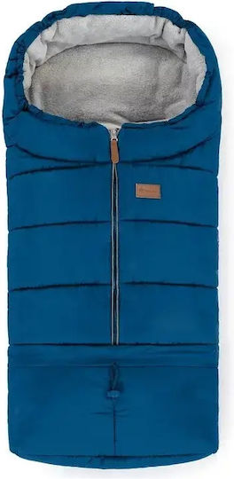 Petite & Mars Stroller Footmuff Waterproof Blue with Fleece Lining 100x48cm