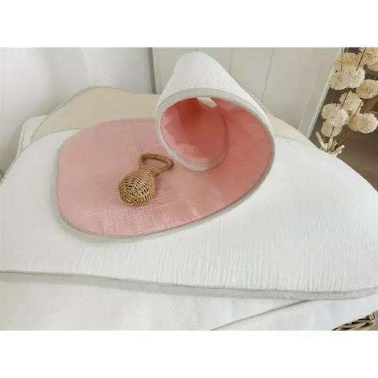 Qmini Pad respirabil pentru cărucior 37x77x1 cm Roz