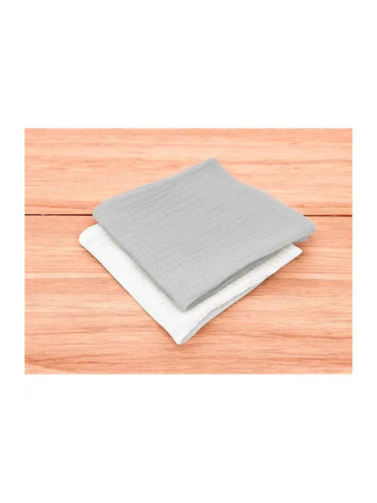 Qmini Baby Burp Cloth Multicolor 30x30 cm 2 Bucăți