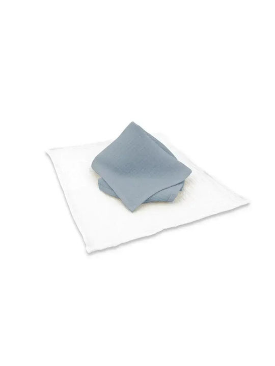 Qmini Classic Multicolour Baby Burp Cloth 30x30cm 2 Pieces