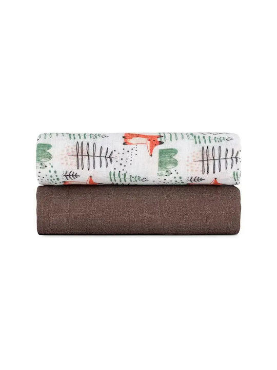 Petite & Mars Aleze Pentru Bebeluşi Multicolore 120x120cm 2 Bucăţi
