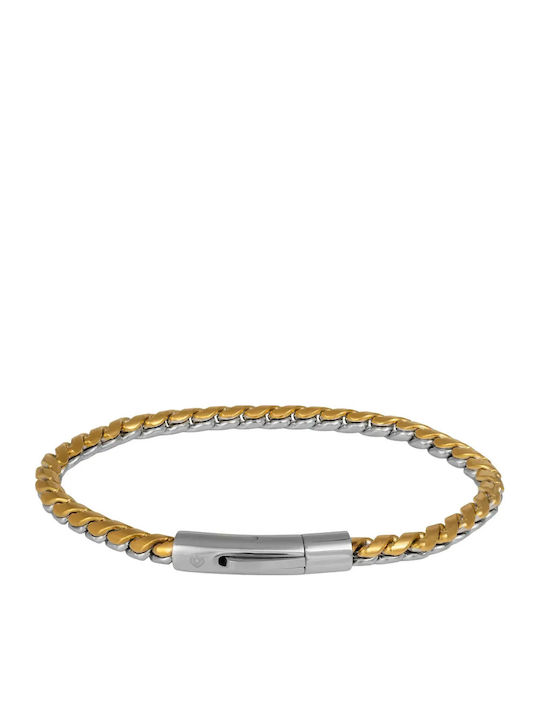 Men's Bracelet from Stainless Steel Gold Plated
