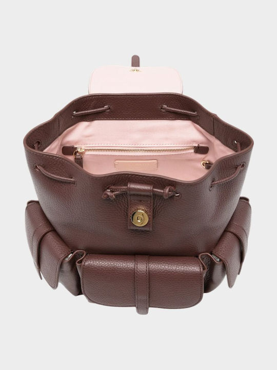 Leather Women's Backpack Brown