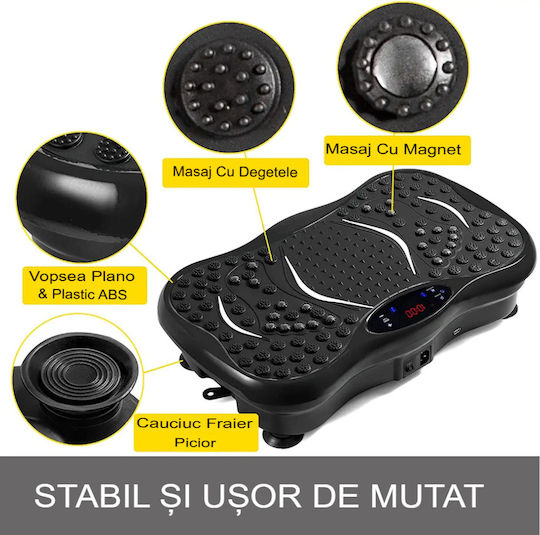 Aparat de Masaj pentru Talie, Spate, Picioare și Corp cu Vibrație Negru