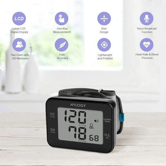 Hylogy Automatic Digital Wrist Blood Pressure Monitor