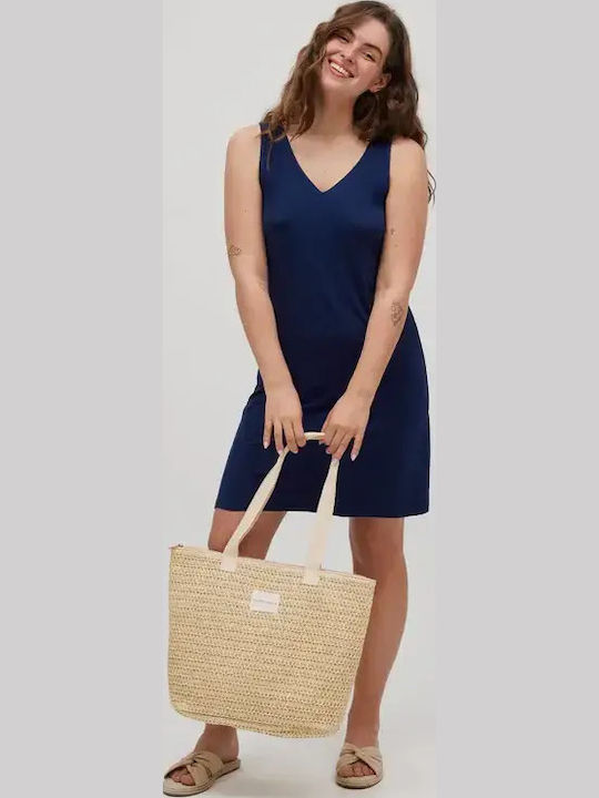 Ysabel Mora Korbtasche Strandtasche Creme