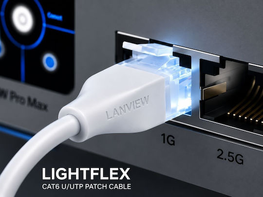 Lanview U/UTP Kat.6 Ethernet Netzwerkkabel 10m Weiß