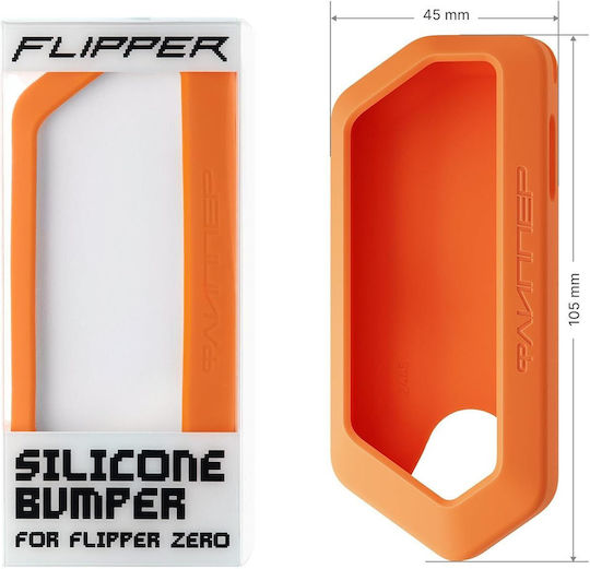 Soft Touch Silicone Protective Case Flipper Zero Shockproof Scratch-resistant Full Access To Usb-c Gpio Microsd Ir Ports Ergonomic Non-slip Design Orange