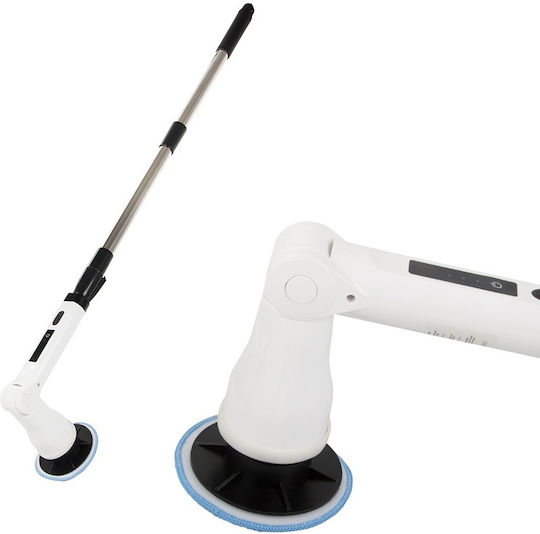 Perie electrică de curățare rotativă Zola 25W reîncărcabilă 8 accesorii mâner telescopic 110-136 cm albă