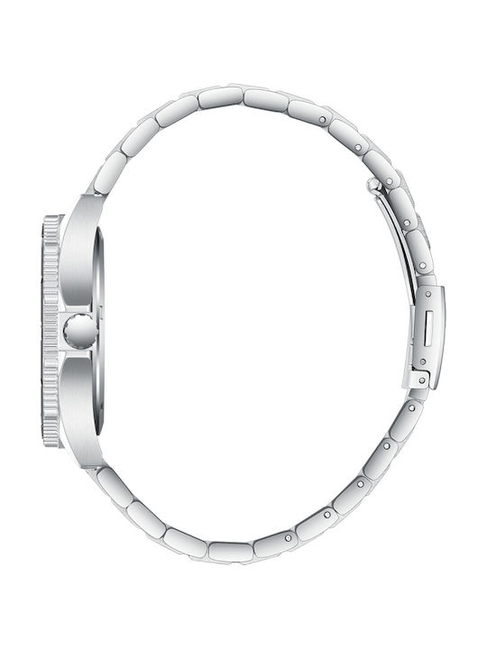 Slazenger Men's Watch 42mm Battery with Silver Metal Bracelet