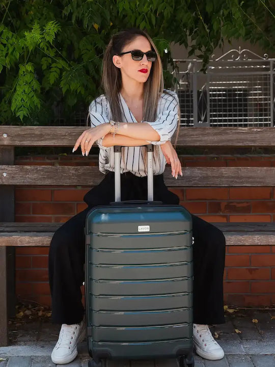 Lavor Hard Olive Green Suitcases Max Height 75cm With 4 Wheels