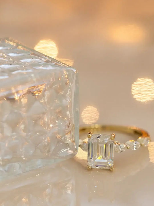 Inel Din Aur 9 Carate Cu Zircon