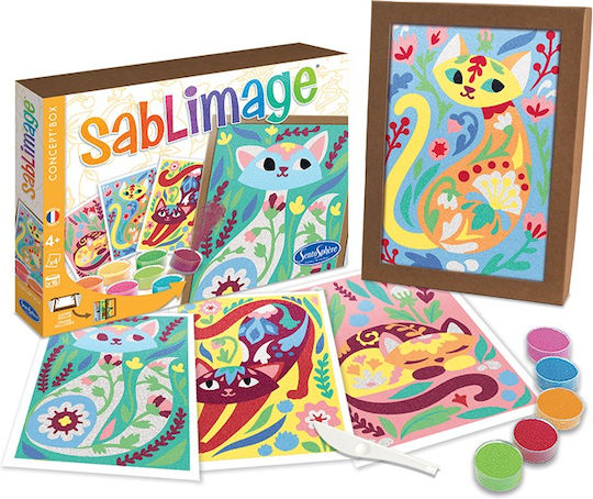 Kreativset Bunter Sand Sablimage Katzen Sentosphere