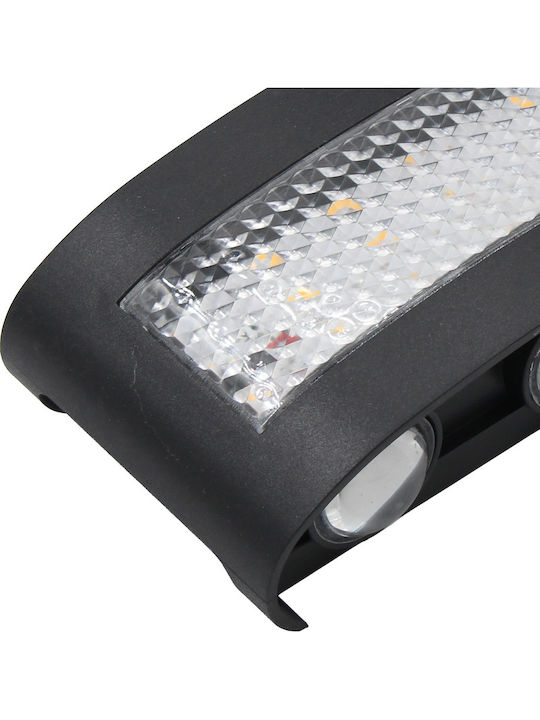 Keskor Iluminat Exterior Montat Pe Perete Led Încorporat 9W Cu Lumină Alb Cald 16x4x8cm