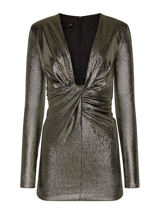 Summer Mini Evening Dress Black Gold