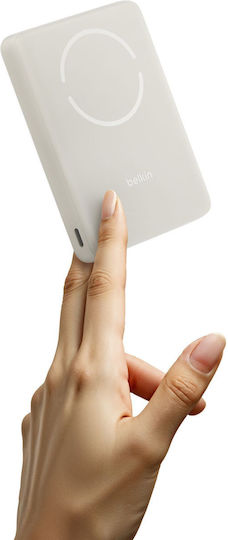 Belkin BoostCharge Slim Qi2 Power Bank 10000mAh 30W mit USB-C Ausgangsanschlüsse Beiges