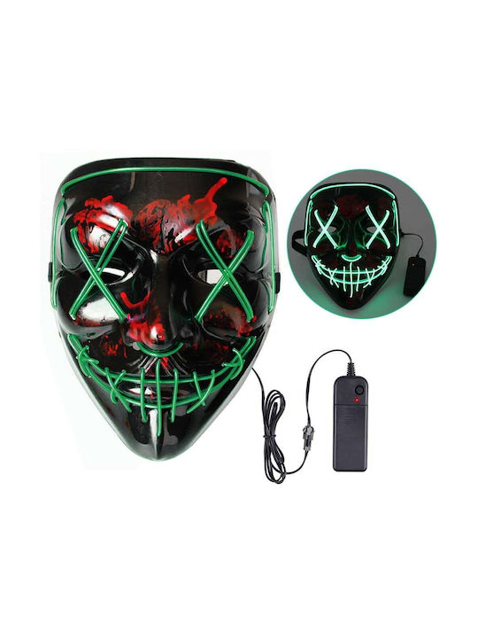 Halloween Mască LED Neon Electroluminescentă Sârmă Luminoasă Mască Horror Purge Verde Halloween Mască LED Neon Electroluminescentă Sârmă Luminoasă Mască Horror Purge Verde
