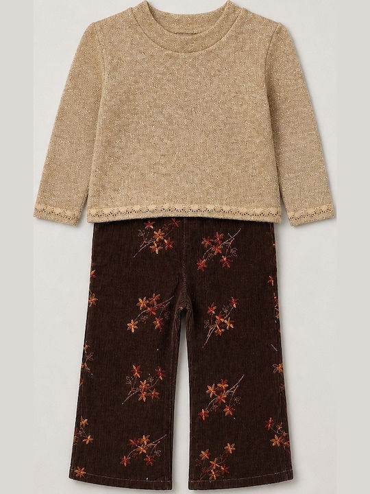 Kids Set with Pants Summer 2 Pieces Gold
