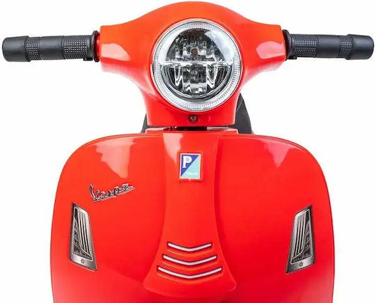 Motocicletă Pentru Copii Vespa Electrică 6 Volți Roșie Pentru 3+ Ani