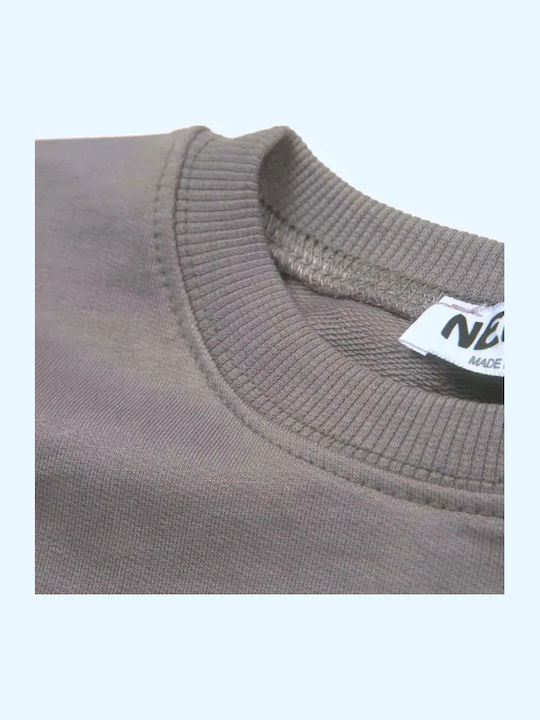 Kids Sweatpants Set With Top Grey