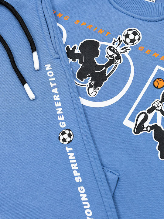 Kids Sweatpants Set Light Blue