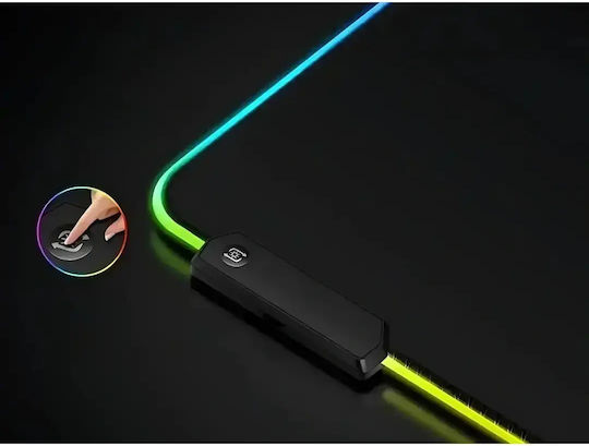 Verk Group Gaming Mauspad XXL (800mm) mit RGB-Beleuchtung über USB