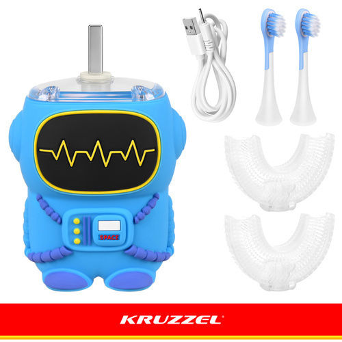 Kruzzel Periuță de Dinți Electrică pentru Copii cu Cronometru cu Rezerve