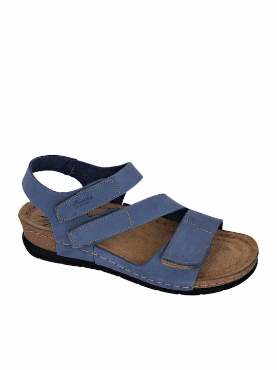Leather Women's Anatomic Blue Sandals ALTEA-60113GAL