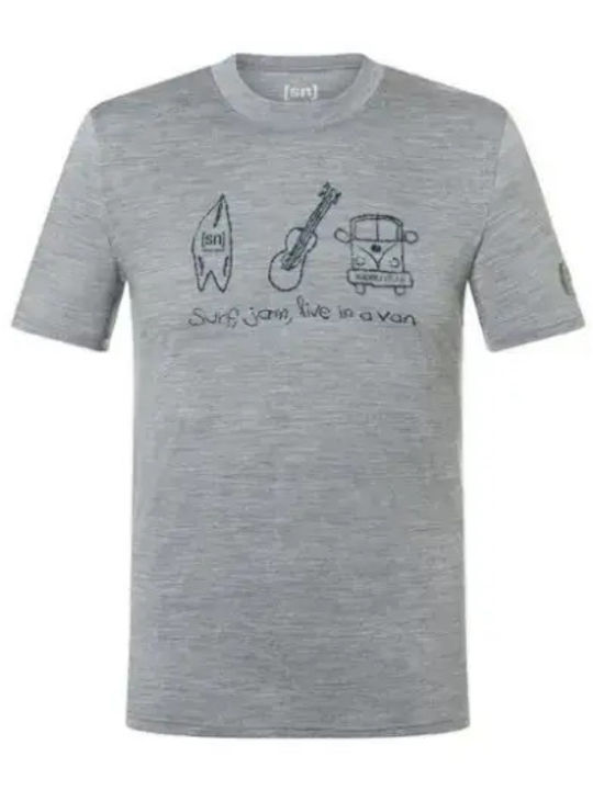 Sportliches Kurzarm T-Shirt Grau