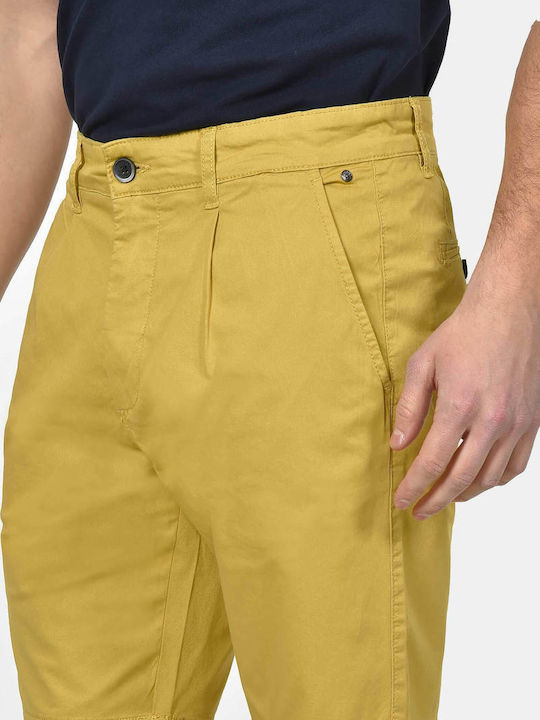 Pantaloni Scurti Barbati Chino Galbeni