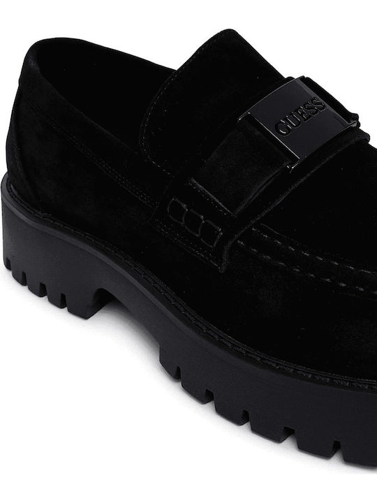Suede Herren Mokassins in Schwarz Farbe
