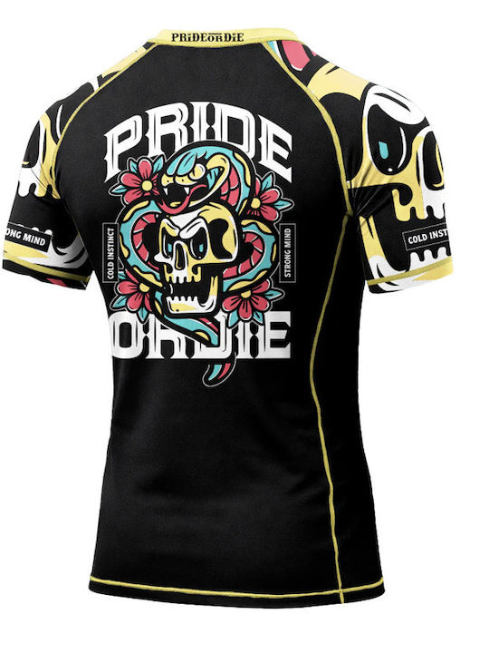 PrideOrDie Men's Short Sleeve Shirt POD311 For Jiu-Jitsu Black
