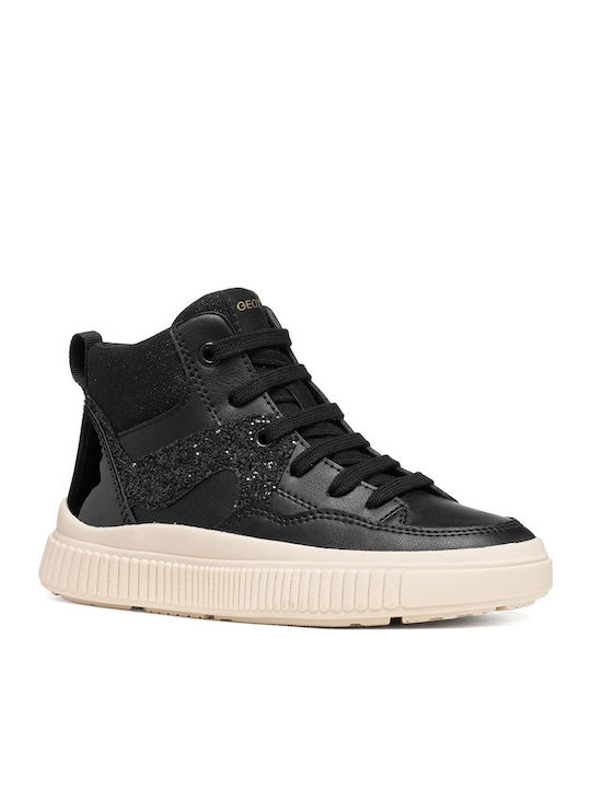 J Laquinny Kinderstiefel aus Lackleder Schwarz
