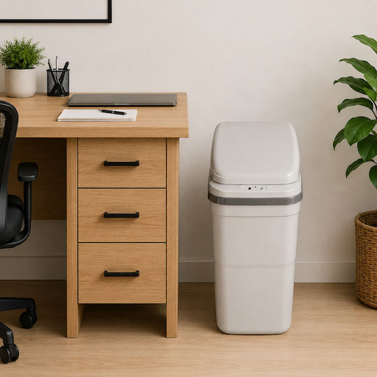 MRShome Plastic Waste Bin with Sensor Grey 14lt