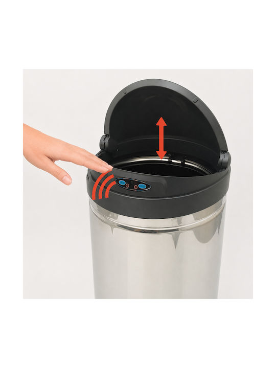 MRShome Mülleimer aus Inox Silber 30lt