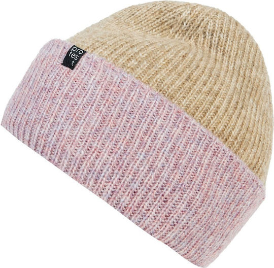 Beanie Women's Knitted Beanie in Beige Color