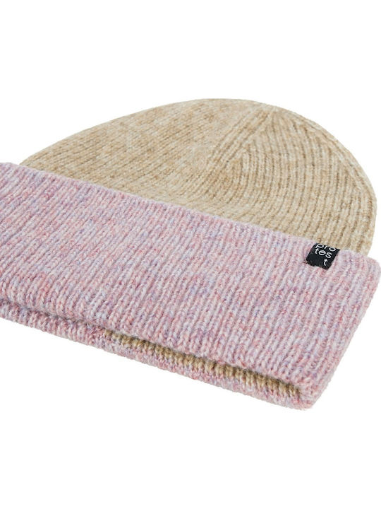 Beanie Women's Knitted Beanie in Beige Color