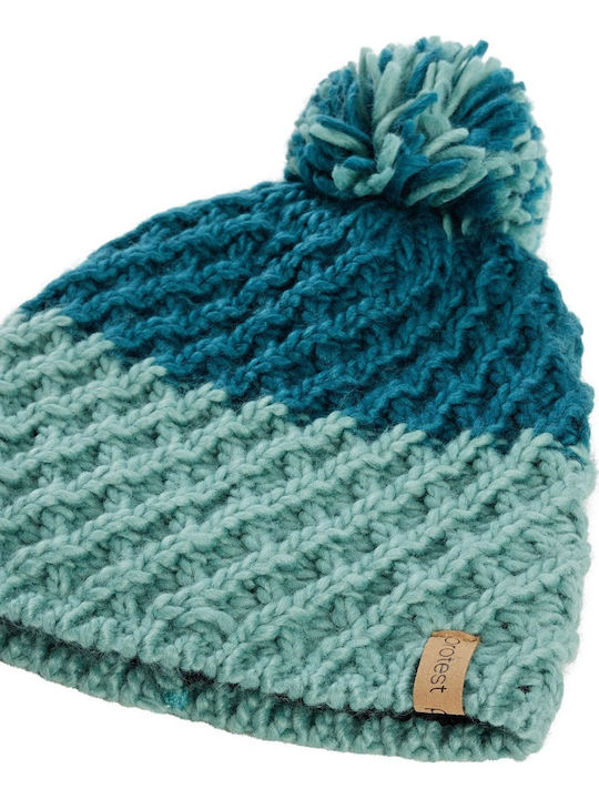 Beanie Women's Knitted Beanie in Blue Color