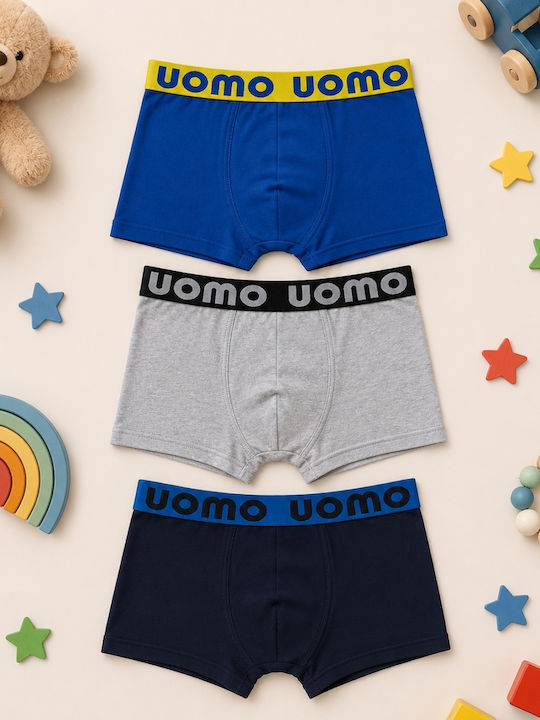 Uomo Set Kids Boxers 3 Pieces Multicolour